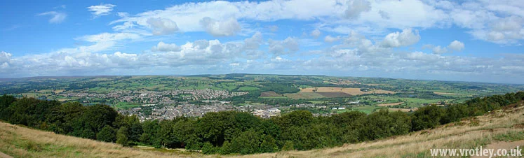 Panoramic view of Otley, Wharfedale UK