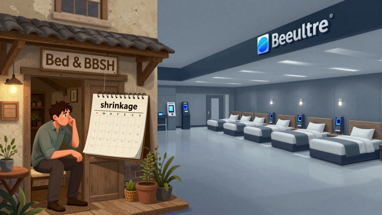 Contrast between small B&amp;B and large chain hotel impact