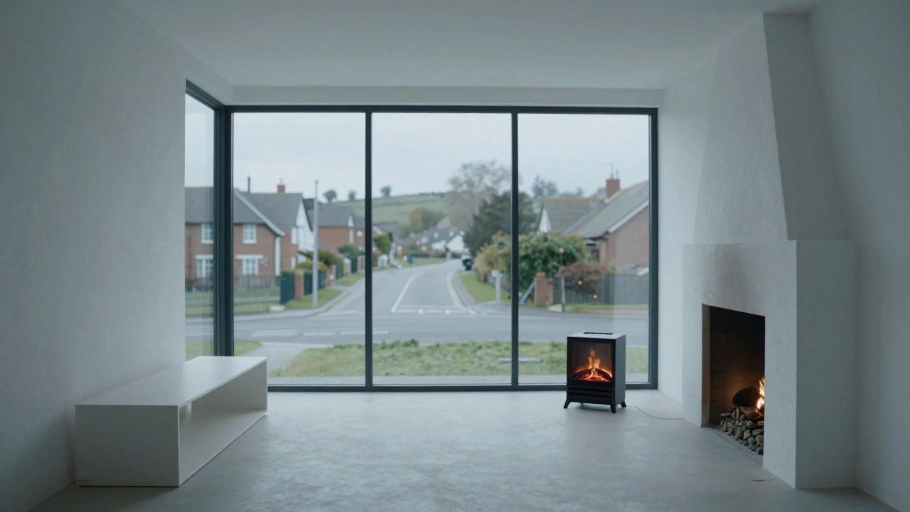 Modern sterile interior lacking authentic cottage charm and texture
